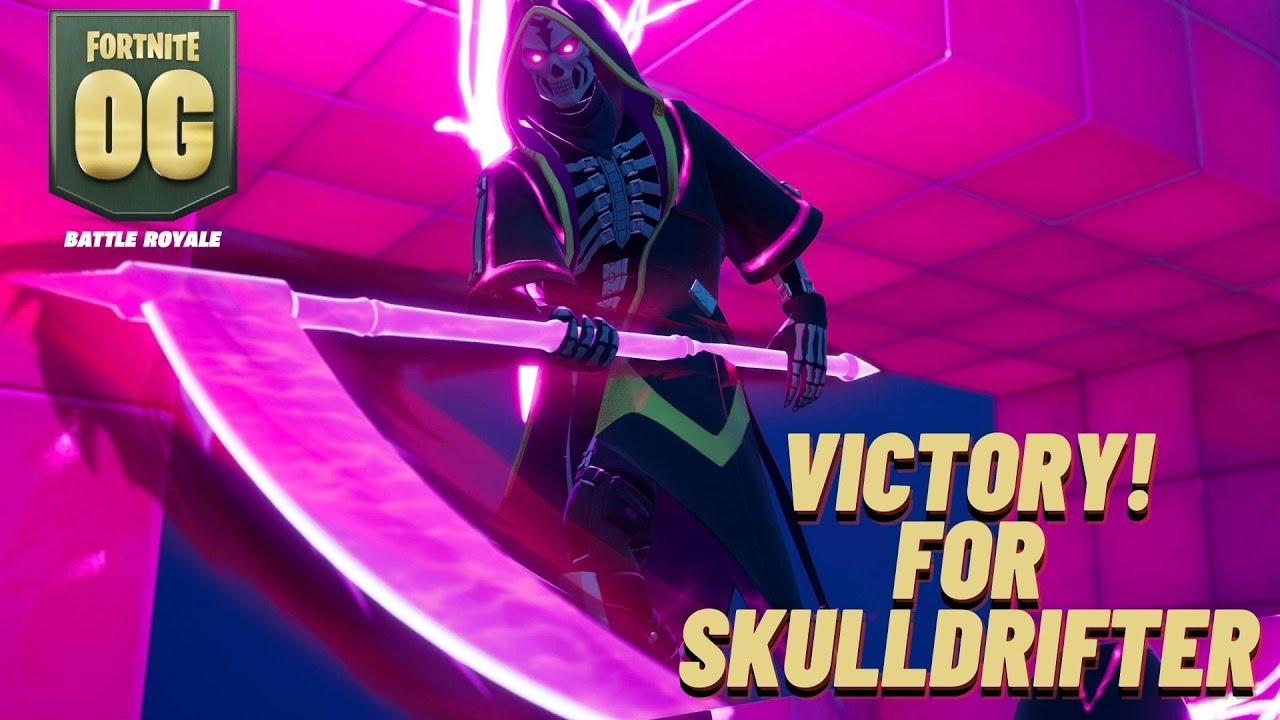 Victory! for SKULLDRIFTER in a FORTNITE Solo Match.