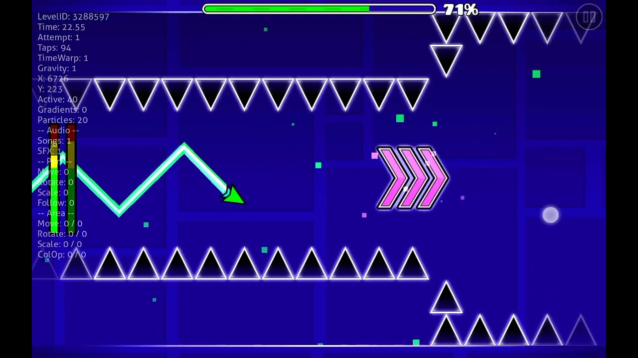 Me beating hard wave In geometry dash 