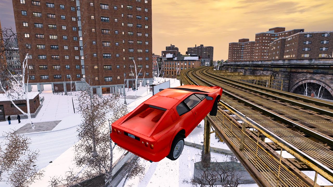 GTA 4 WINTER CRASH TESTING REAL CARS 245