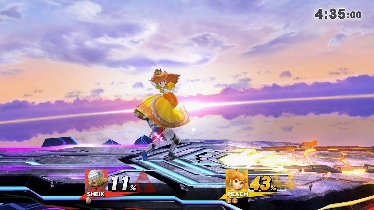 アプデで死んだピーチの空上の永パ【スマブラWiiU】