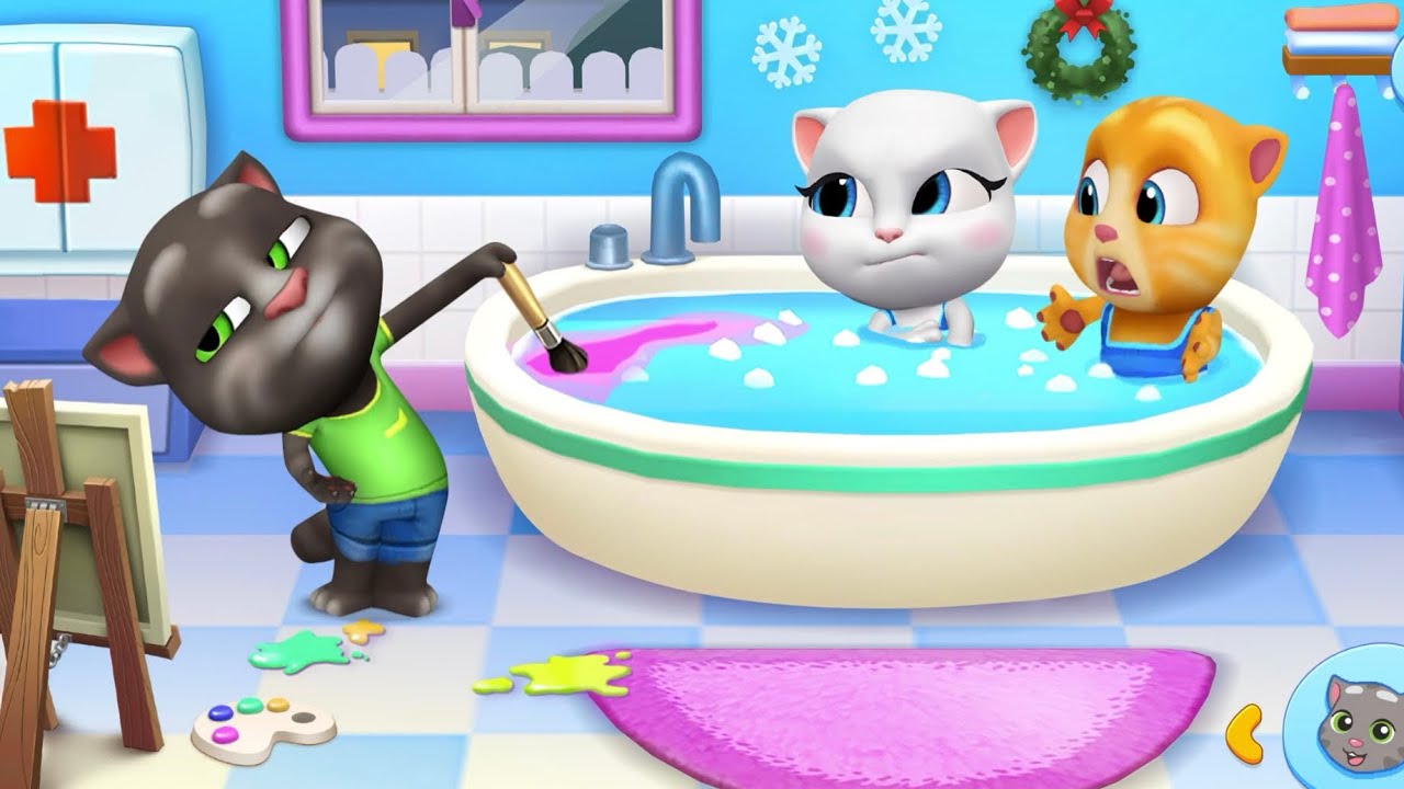 My Talking Tom Friends (iOS, Android) Gameplay Walkthrough (Outfit7) - HD | Mini Games