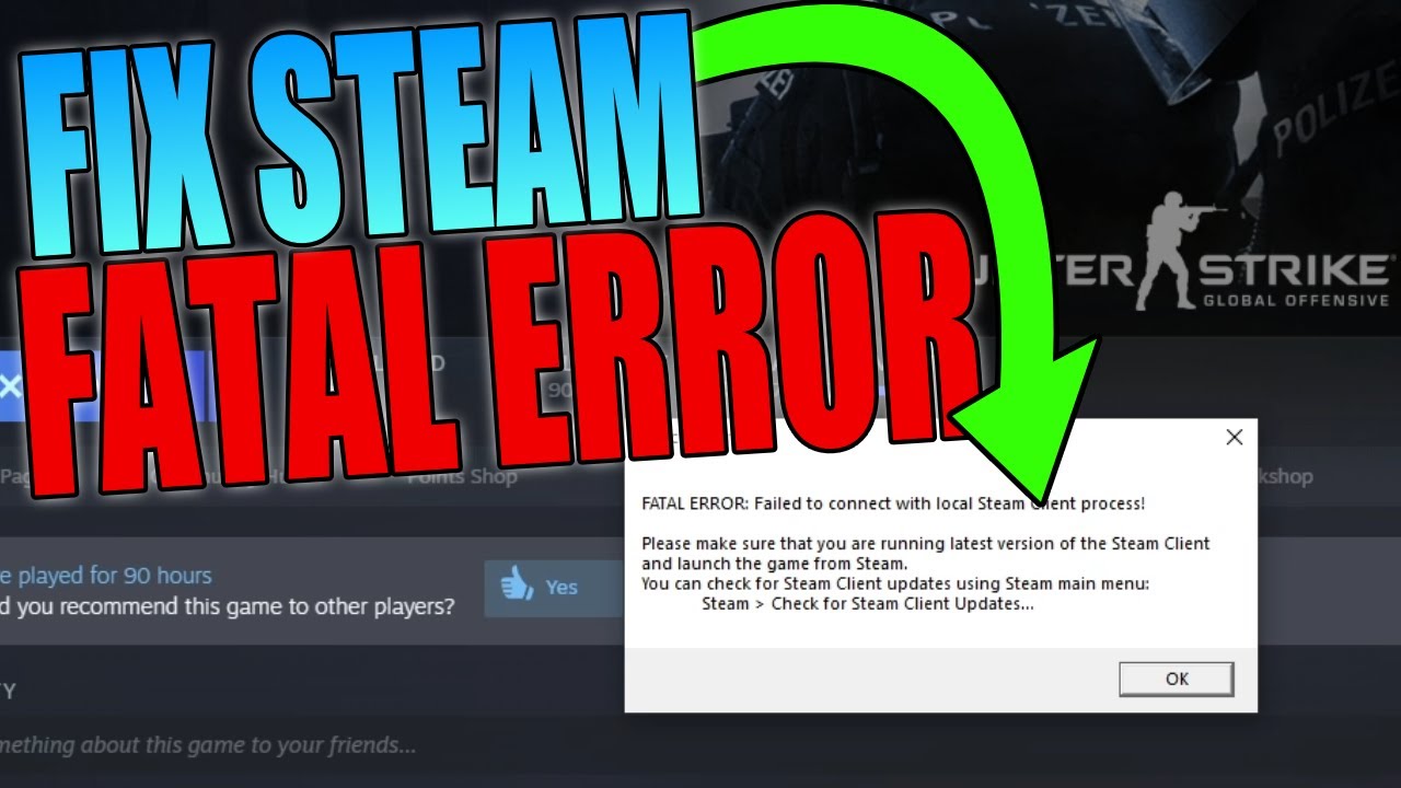 Исправление критической ошибки Steam Launcher: не удалось подключиться к локальному процессу клие...