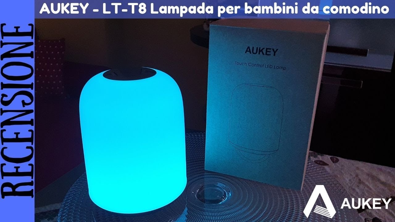 RECENSIONE - AUKEY LT-T8 Lampada per bambini da comodino e scrivania dimmerabile a LED RGBW