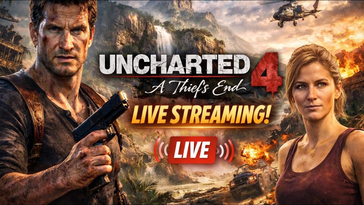 🔴 LIVE NOW! Uncharted 4: A Thief’s End 🎮🔥#Nathan #Drake #epic  #adventure #action💥#Treasure #Hunt #8
