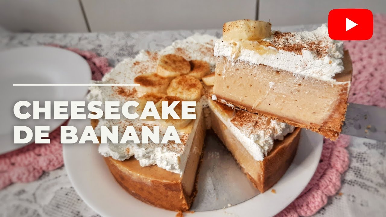 COMO FAZER CHEESECAKE DE BANANA | SOBREMESA DELICIOSA | RECEITA FÁCIL E RÁPIDA