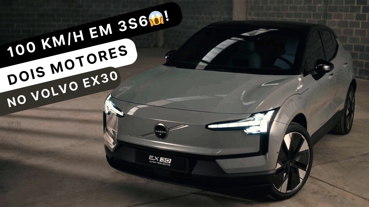 0 a 100 km/h de superesportivo! Volvo EX30 com dois motores supreende e começa nos R$ 300 mil