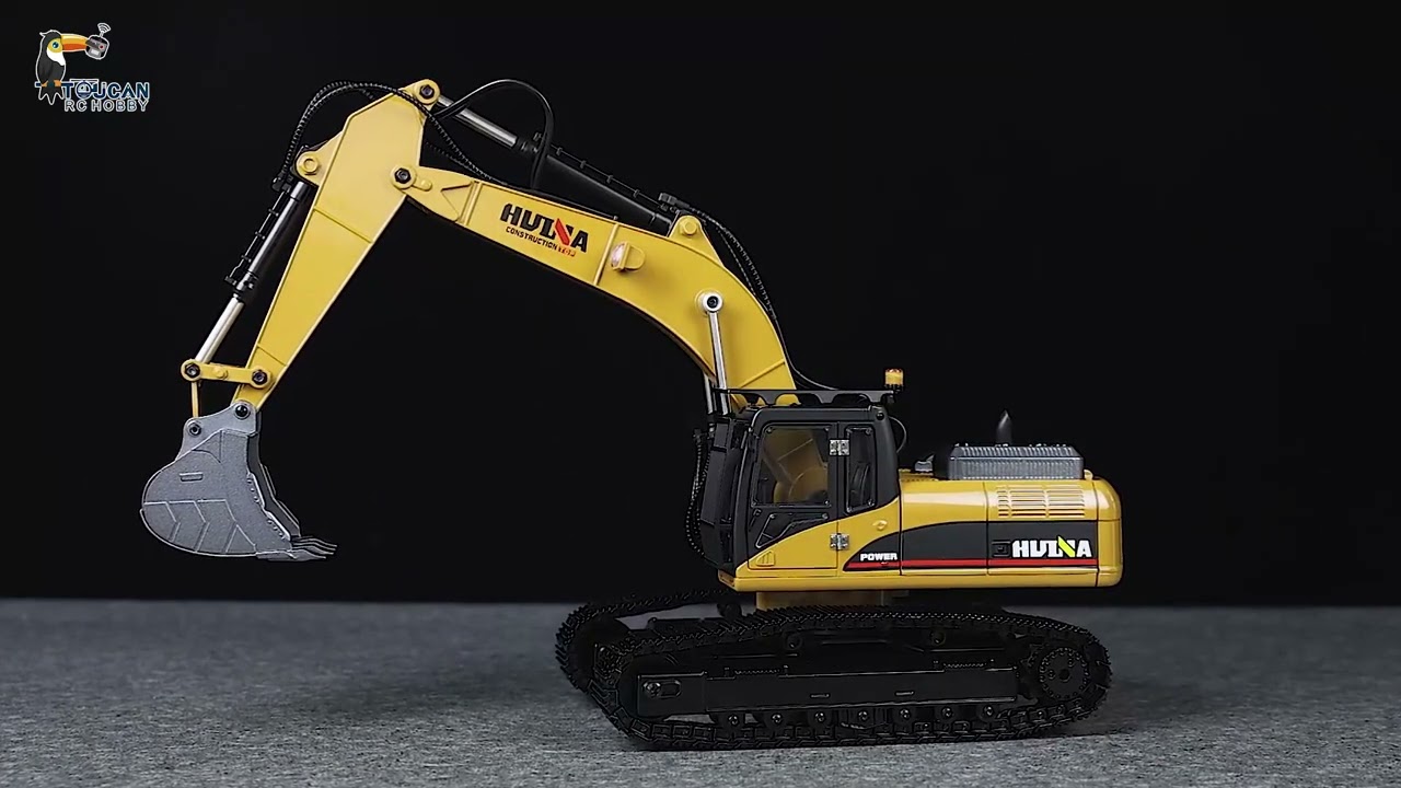 HUINA Upgrade 580 1/14 Metal Excavator Model Engineering Vehicle 360 Rotating Shear Claw TH25483