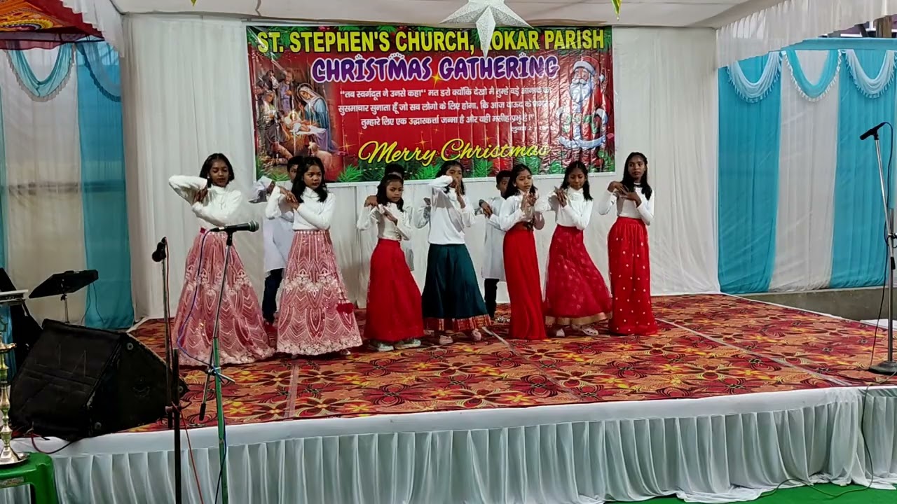 Kokar Centre Sunday School Christmas gathering 2025 Juniors' group dance