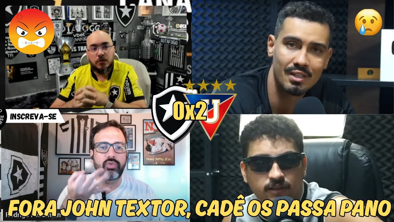REAÇÕES BOTAFOGUENSES REVOLTADOS COM A ELIMINAÇÃO NA LIBERTA, SOBROU ATÉ PARA JON TEXTOR I VAMOS RIR