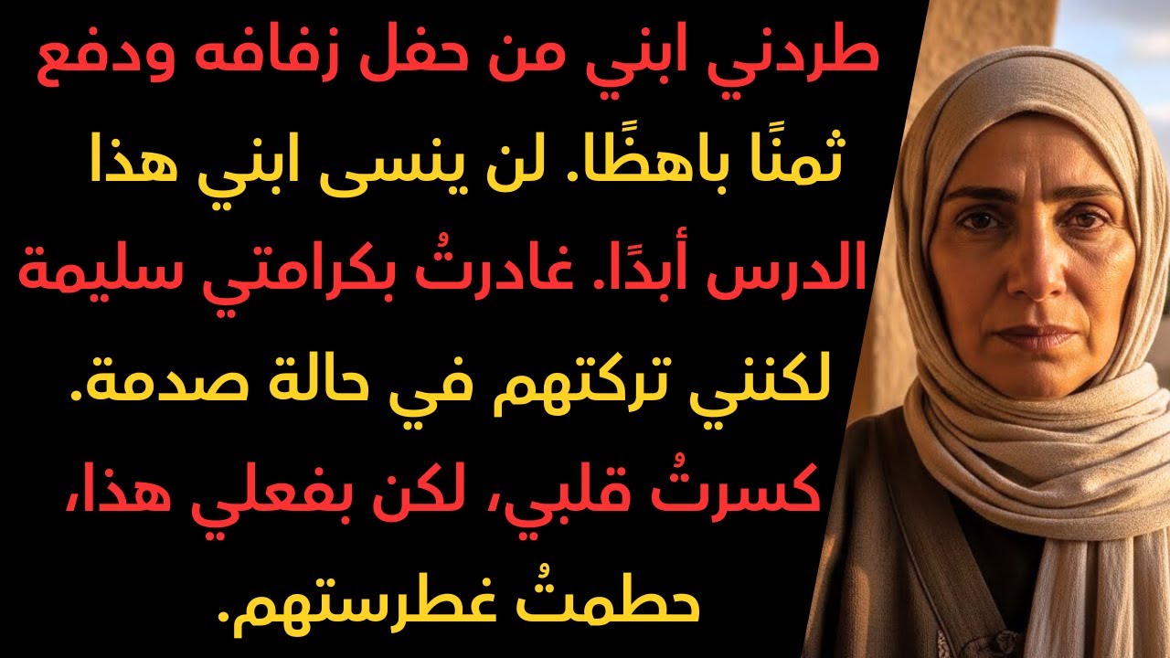 طردني ابني من حفل زفافه من أجل عروسه -  ولكن ما قلته بعد ذلك أسكت الجميع