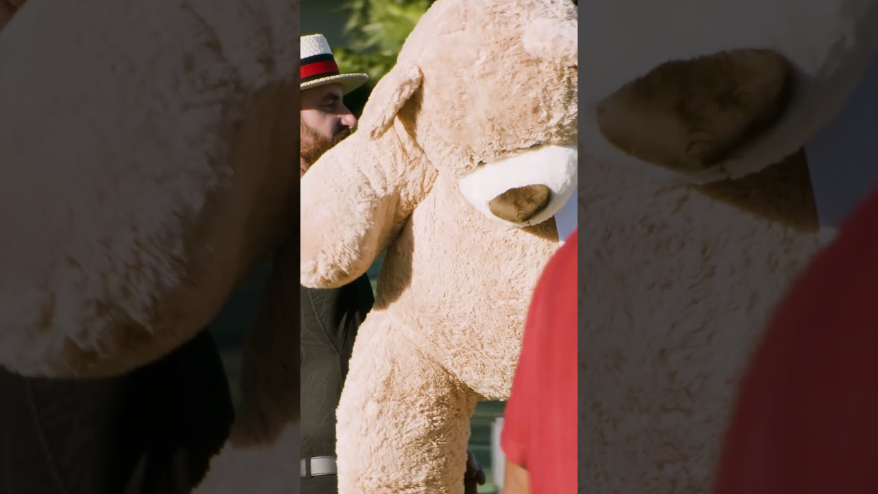 The Moment Tommy Fleetwood Won His Giant Bear  #teamtaylormade #shorts