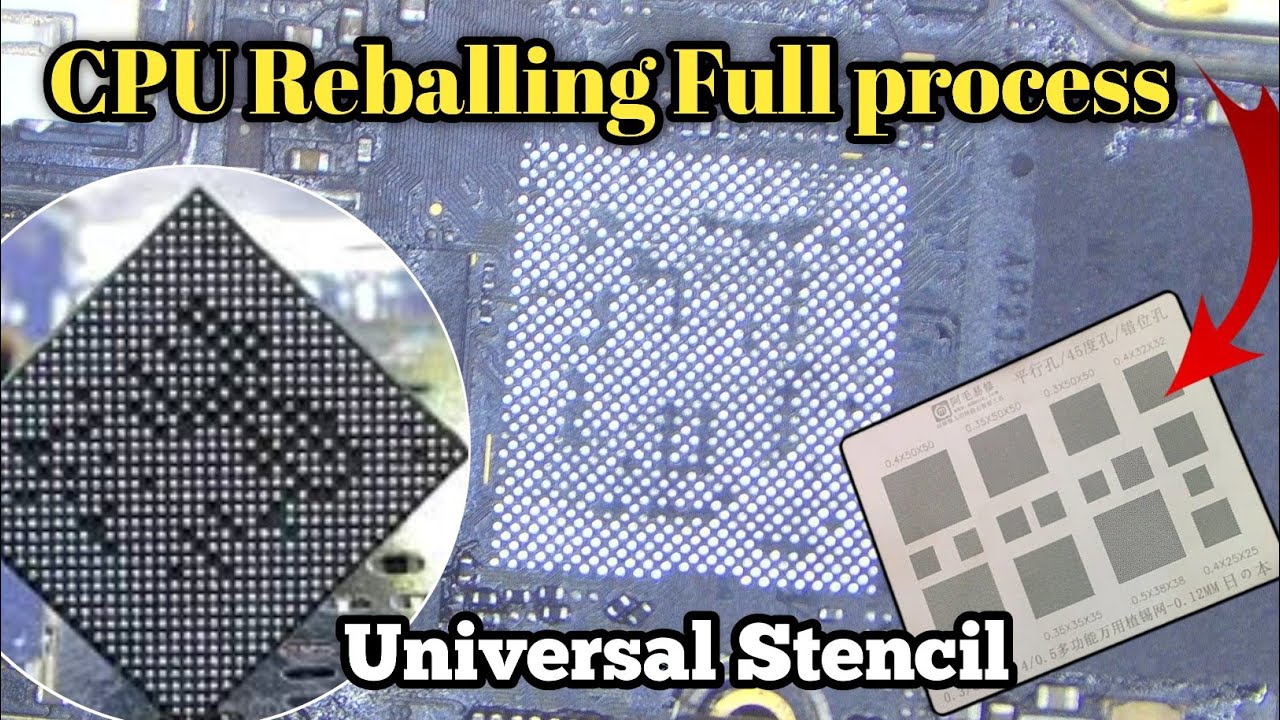 cpu reballing full process || cpu ic reballing tricks || redmi 12 5g cpu reballing