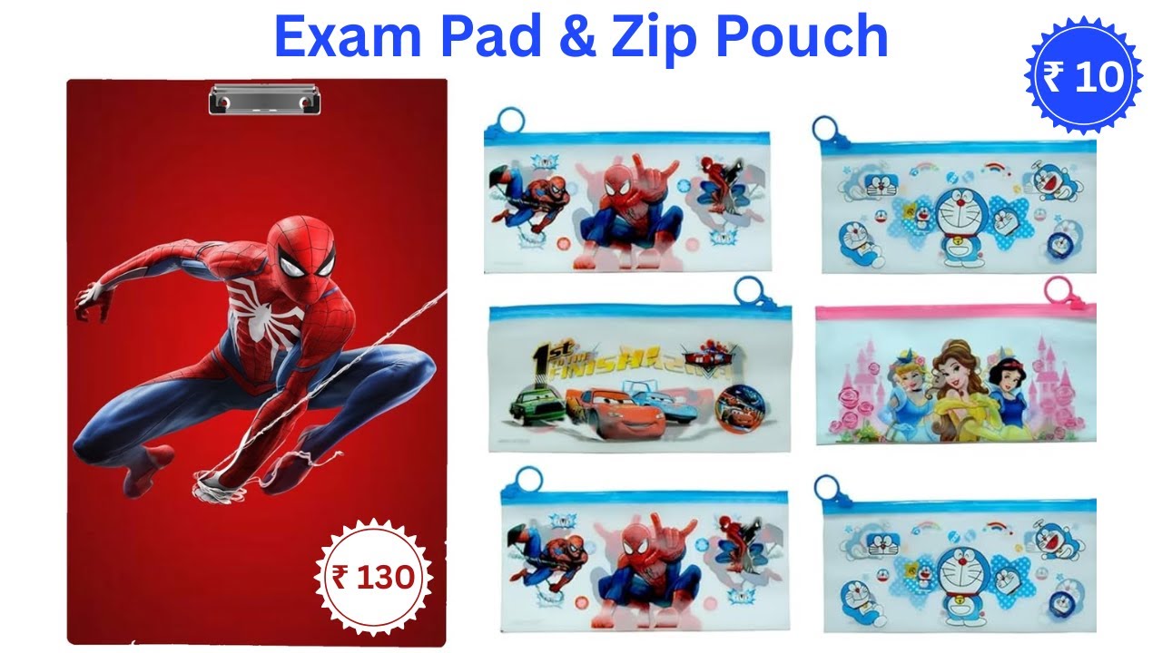 Spiderman Exam Pad & Zip Pouch Unboxing 🕸️ | Cool Stationery for School!