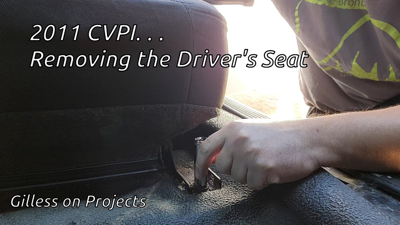 2011 Ford Crown Victoria Police Interceptor. . .  Removing the Driver Seat