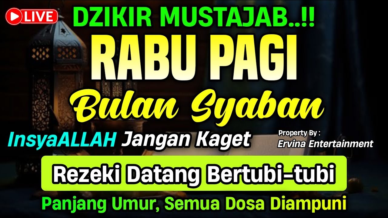 DZIKIR MALAM RABU MUSTAJAB.! Pengampunan Dosa, insyaAllah Rezekimu Mengalir Deras | DZIKIR MALAM