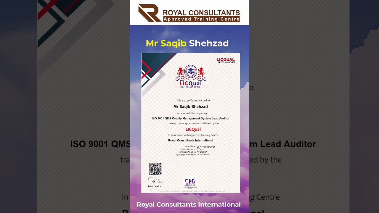 Royal Consultants International #Othm #ICTQual #OSHA #Qualifi #licqual #ProQual #royalconsultants