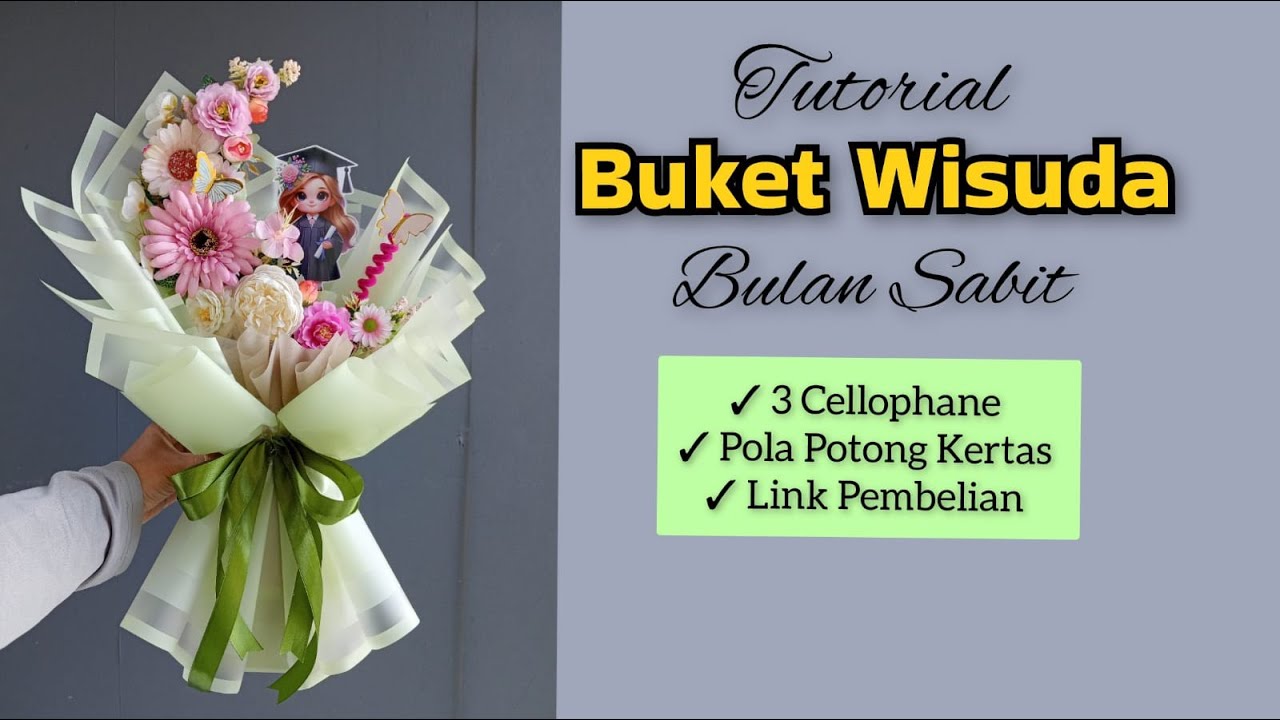 Cara Membuat Buket Wisuda Bentuk Bulan Sabit | Tutorial Buket Wisuda