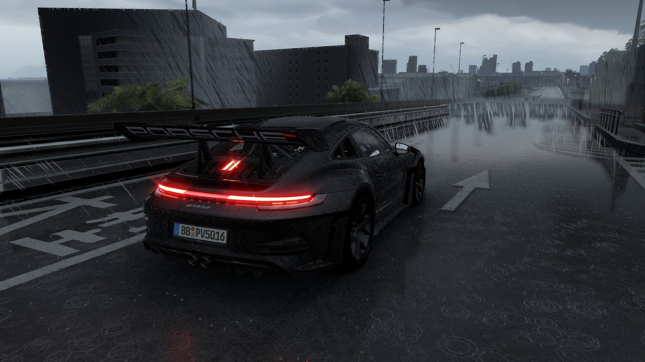 Porsche 911 GT3 RS vs 911 Turbo in 4K Rain | Moza R5 Realistic Gameplay #mozar5 #assettocorsa