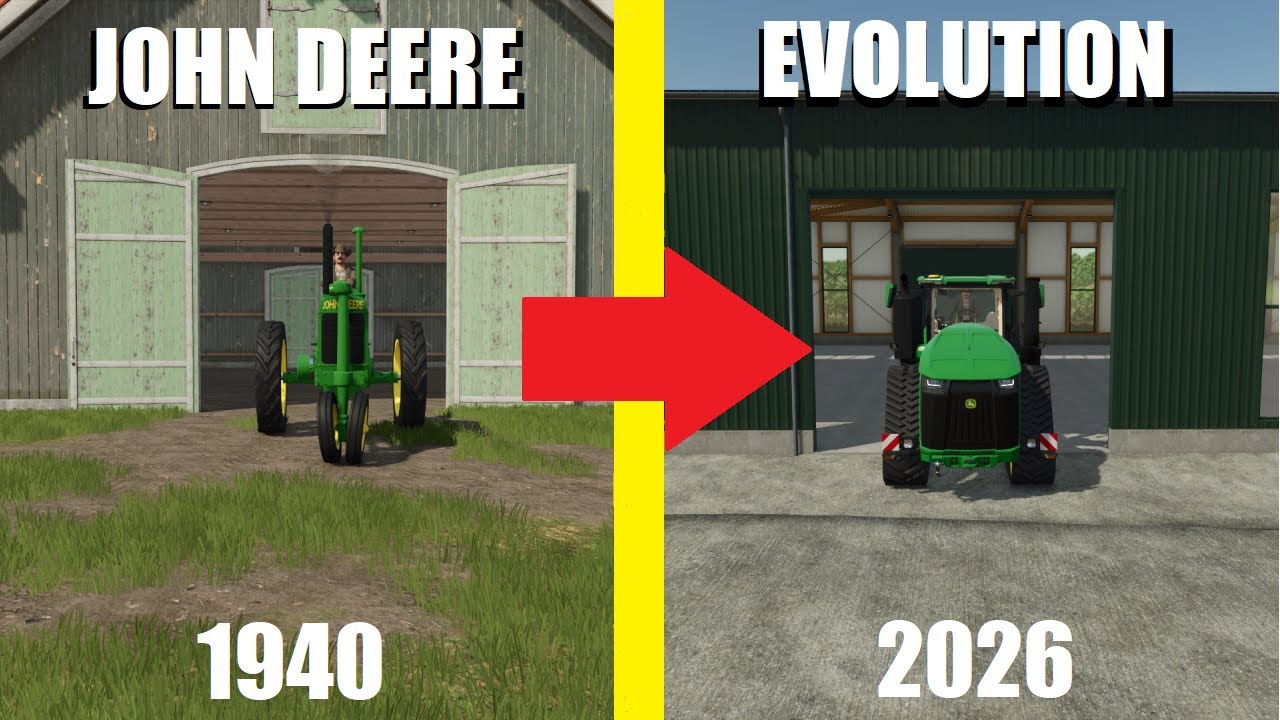 John Deere Tractors Evolution From 1940 To 2026. Farming Simulator 25 #farming #evolution #fs25