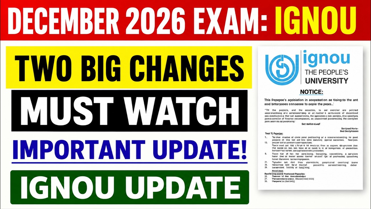 IGNOU December 2026 Exam Datesheet Released | Ignou Exam Datesheet Dec 2026 | Ignou Datesheet 2026