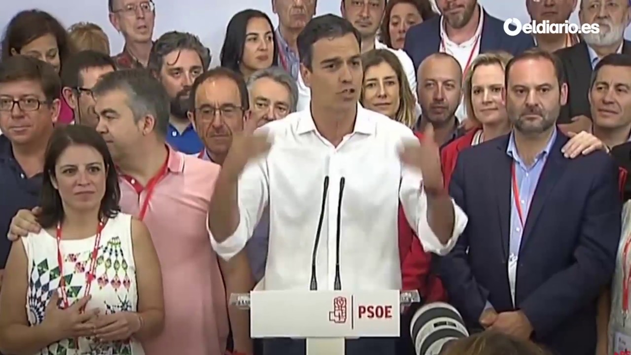 Discurso de Pedro Sánchez tras su victoria en las primarias del PSOE