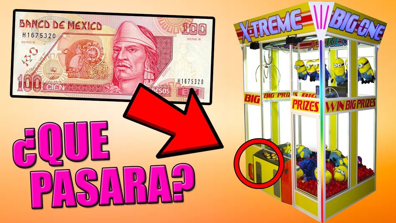 QUE PASARA SI METEMOS 100 PESOS EN LA MAQUINA DE PELUCHES GIGANTES