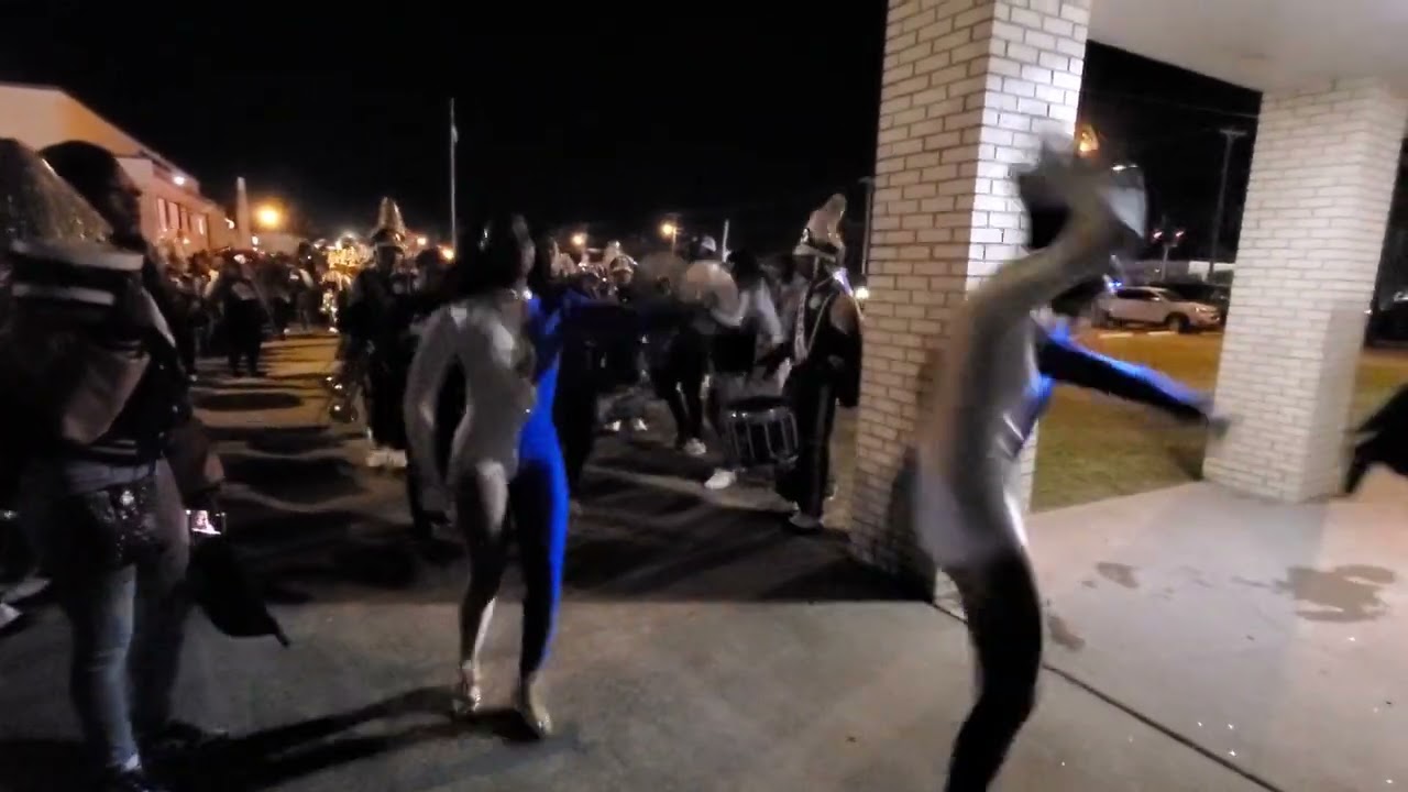 Carroll high school band Marching out of Homecoming vs Bastrop