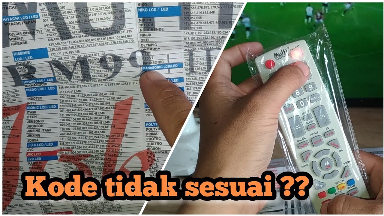 TV led Panasonic tidak bisa diremot ?? Cara mencari Kode Remot TV yang tidak terdaftar..