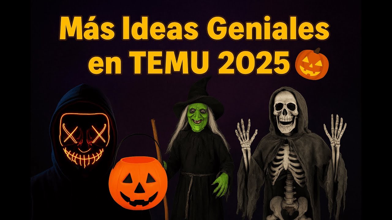 🕯️ Más Ideas para Halloween 2025 👻 | Decoración, Disfraces y Accesorios Espeluznantes en TEMU 🎃✨