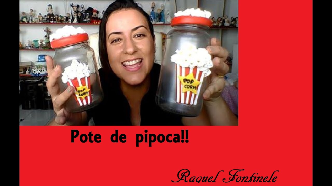 DIY - Pote de pipoca - Massas para Biscuit Raquel Fontinele