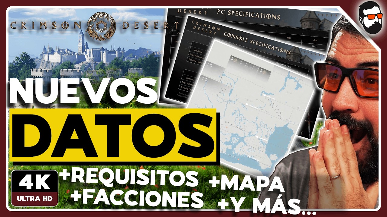 Crimson Desert sigue SORPRENDIENDO: Requisitos Oficiales, Mapa y Facciones