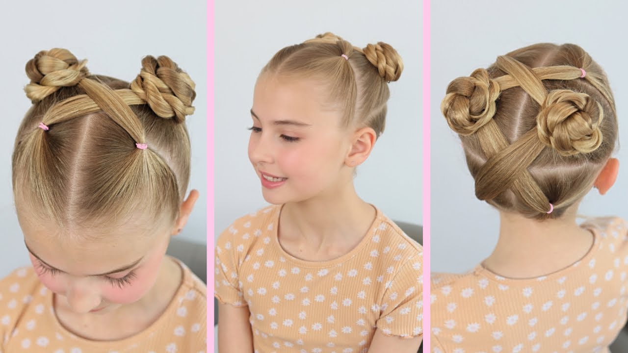 Super Easy Space Bun Hairstyle For Kids!