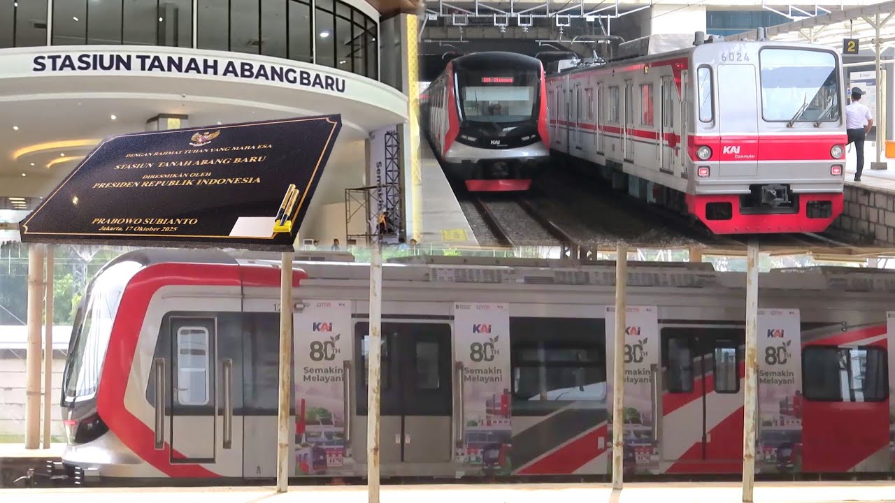 PERESMIAN STASIUN TANAH ABANG DITUNDA !! RAMAINYA KERETA API JAKARTA : KRL China, KLB RI 1, JR 205