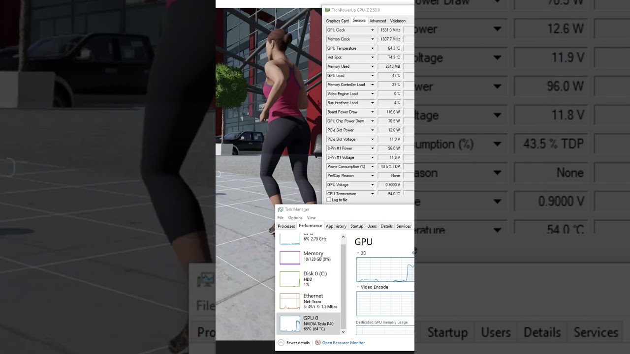 NVIDIA Tesla P40 test in architecture software #shorts