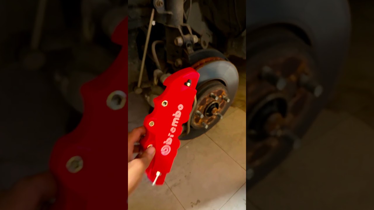 Brembo Car Brake Caliper Cover Installation Done ✅ #video #cars #toyota #automobile #modified#viral