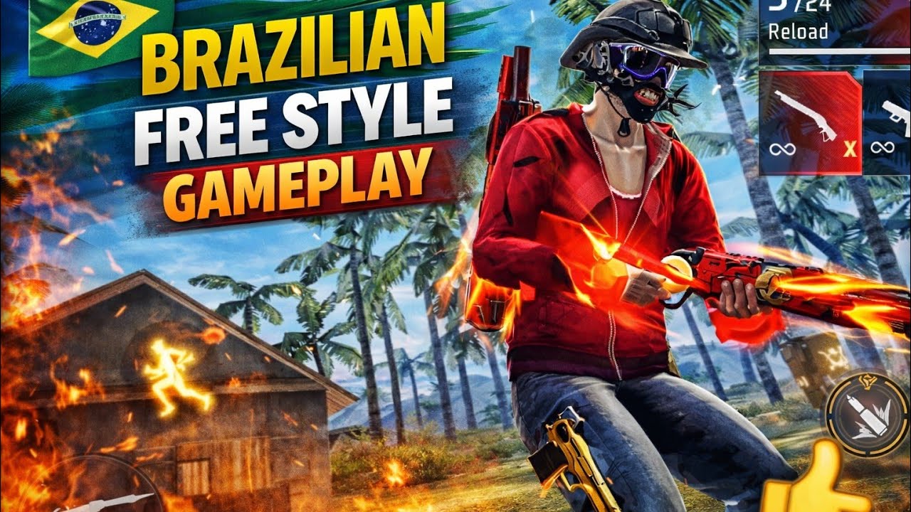 Brazilian 🇧🇷players || Free Style gameplay 👽, 