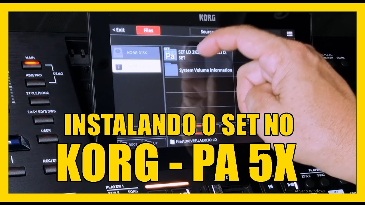 COMO INSTALAR UM SET NO KORG-PA 5X