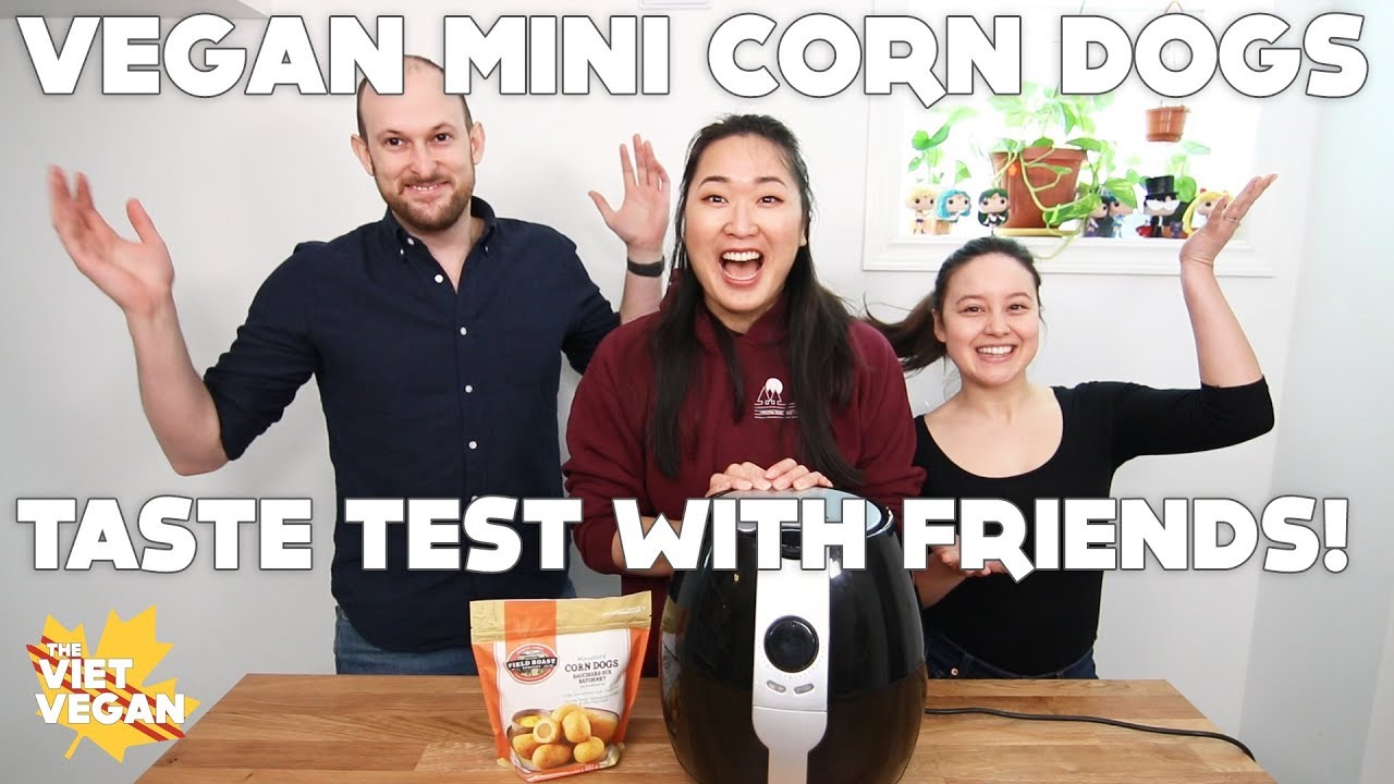 Field Roast Corn Dogs Taste Test // With Vegan Friends!