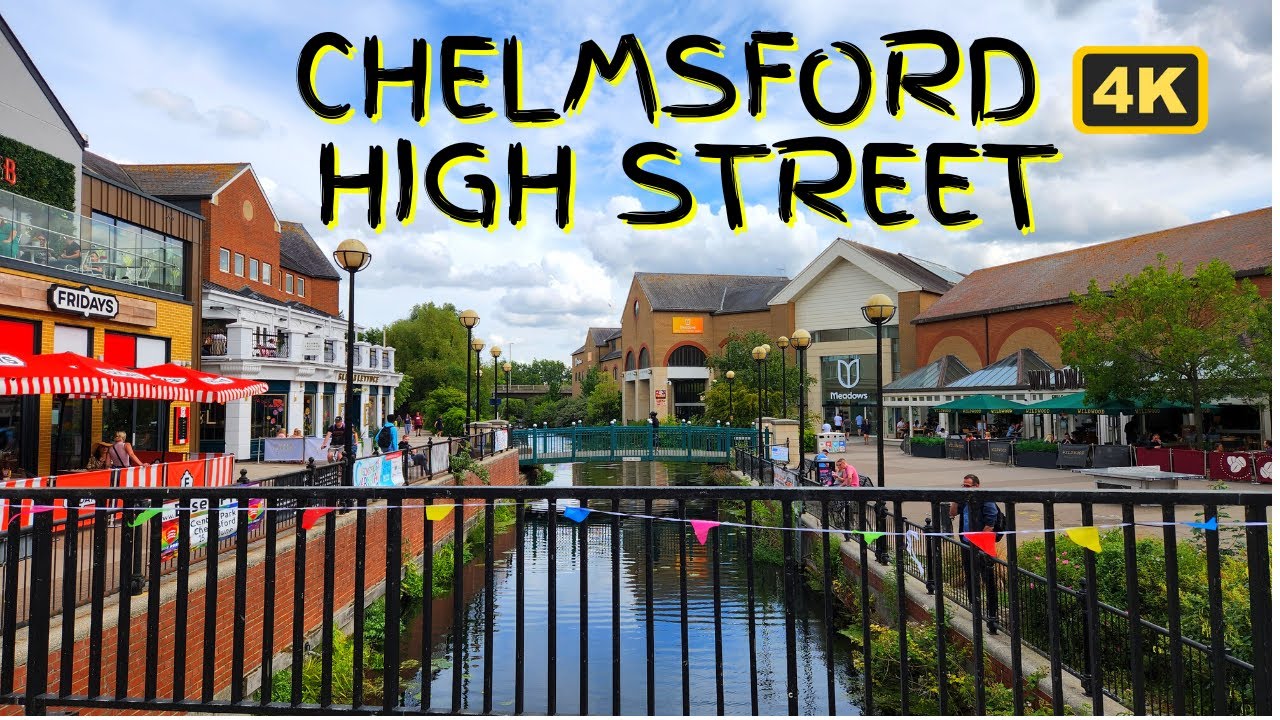 Chelmsford High Street Walk (Essex England)