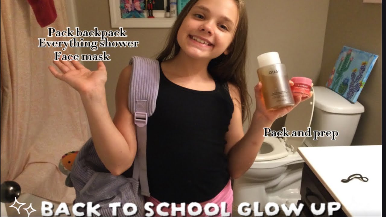 BACK TO SCHOOL GLOW UP FOR THE FIRST DAY OF SCHOOL - Alana pack and prep for school 🖇📚✂️