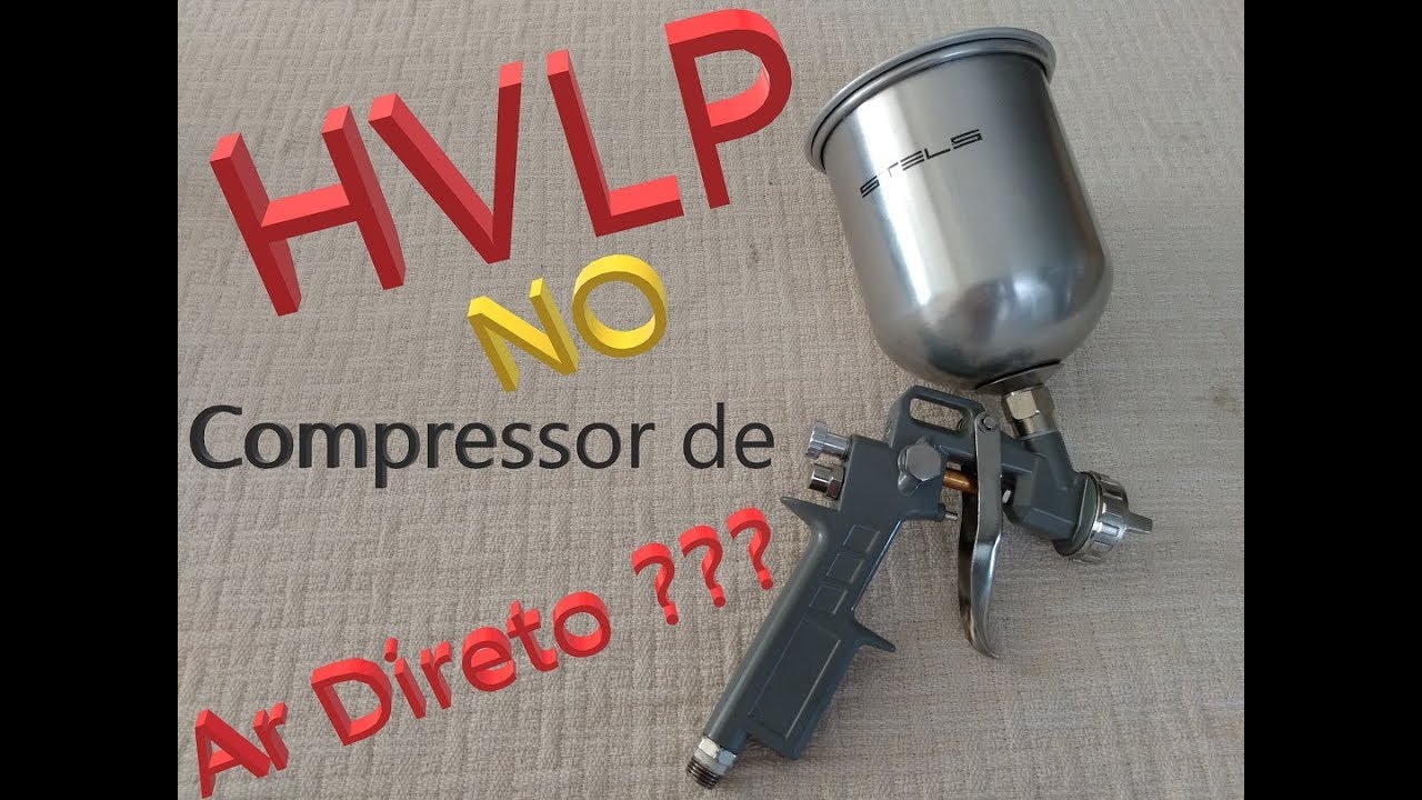 Pistola HVLP no compressor de ar direto