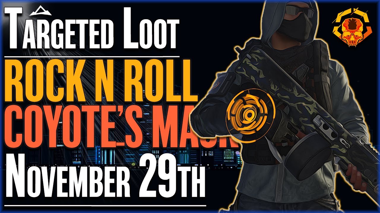 The DIVISION 2 | Targeted Loot Today | NOVEMBER 29 | *ROCK N ROLL SHOTGUN* | DAILY FARMING GUIDE