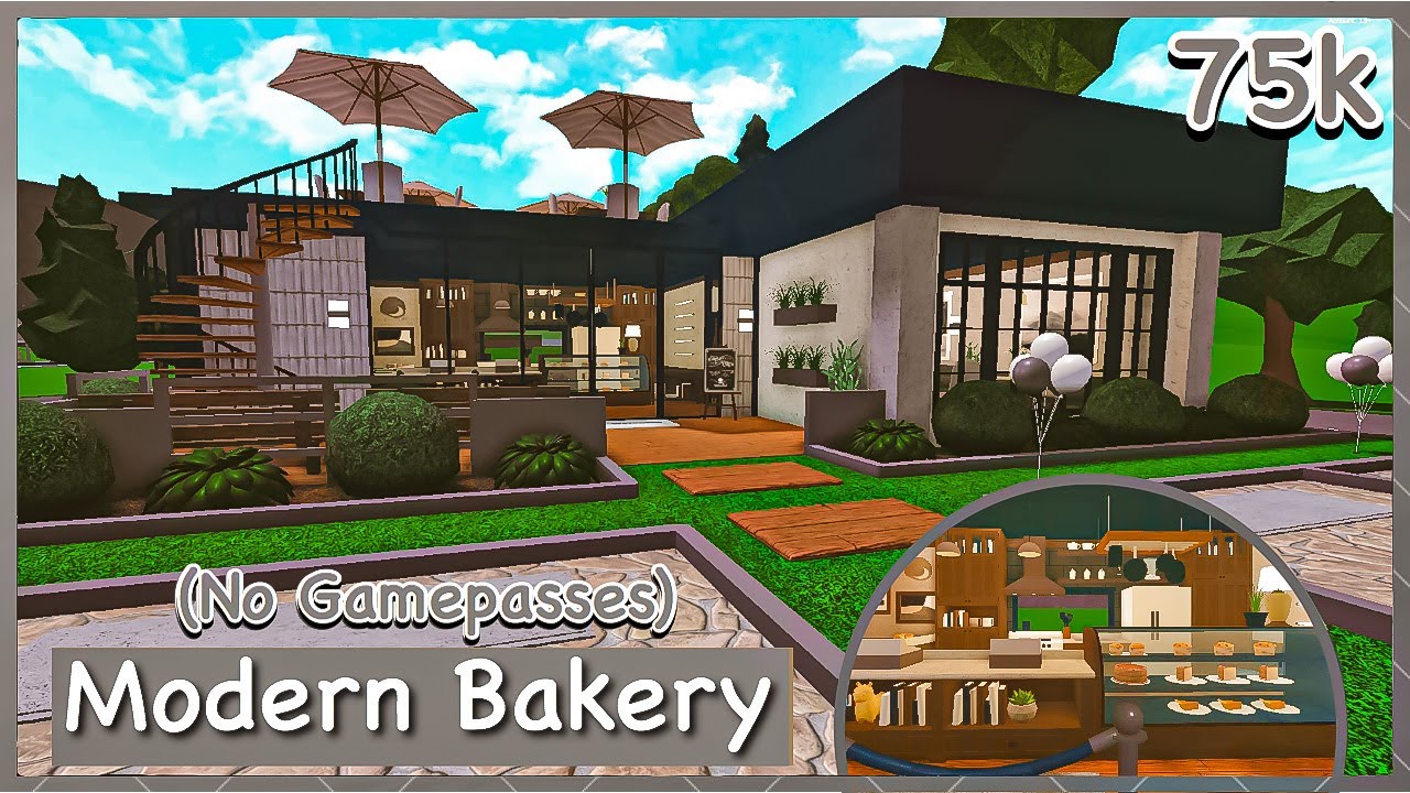 Bloxburg - Modern Bakery Speed-build (No Gamepasses)