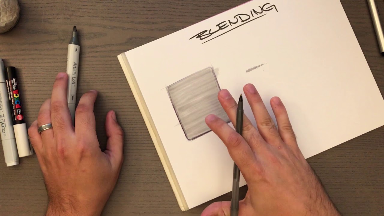Basic marker blending flat surfaces