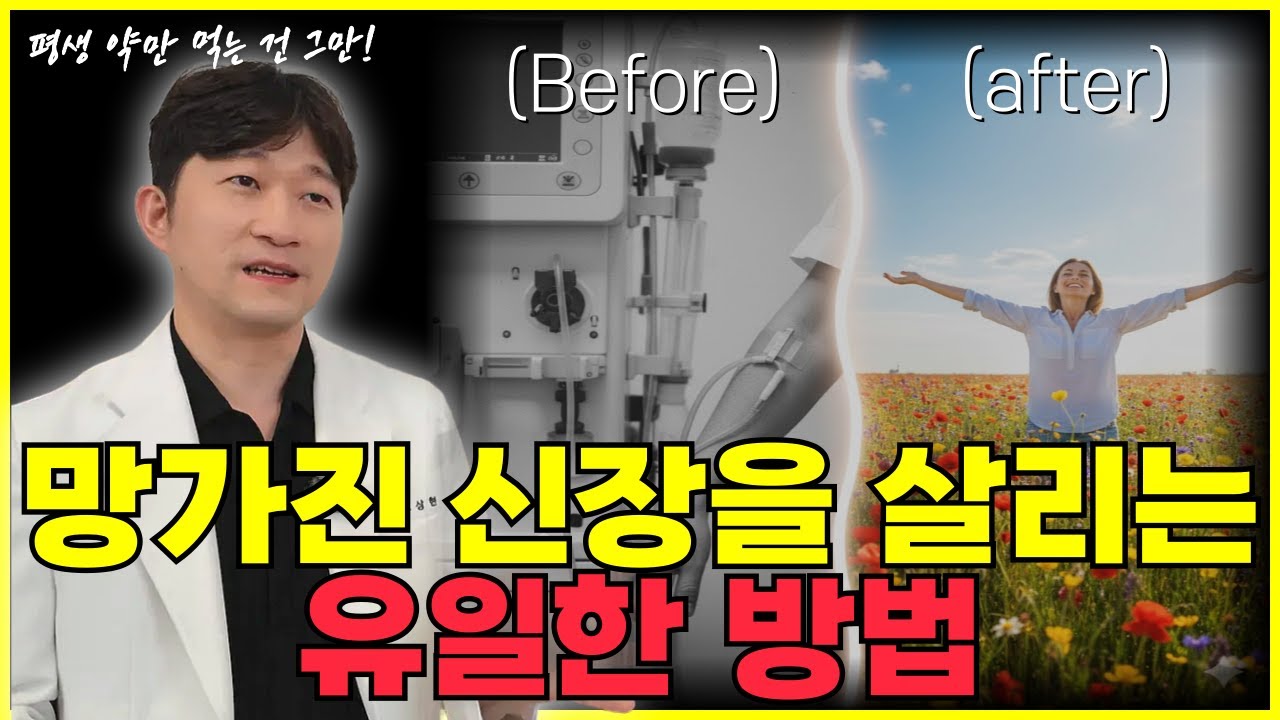 이걸 몰라서 신장이 망가집니다. 평생 약으로 버티는 사람들.
