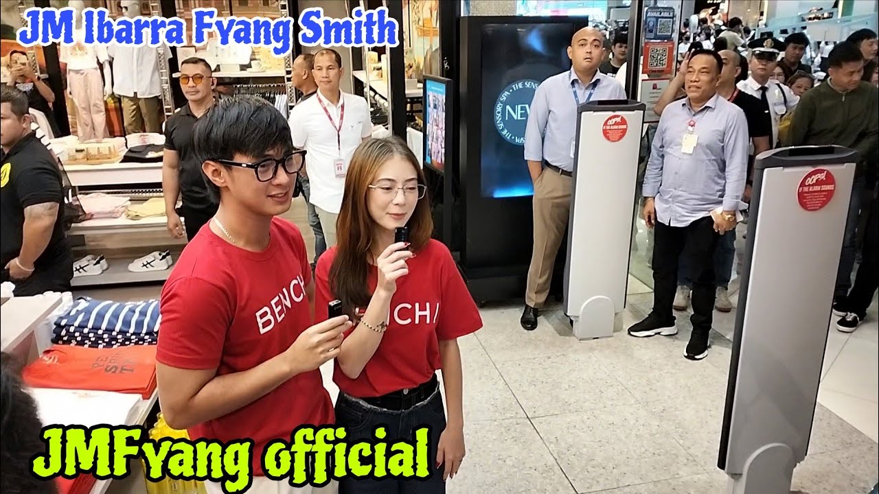 Fyang Smith, JM Ibarra pinagkaguluhan sa MOA Bench store | JMFyang official 