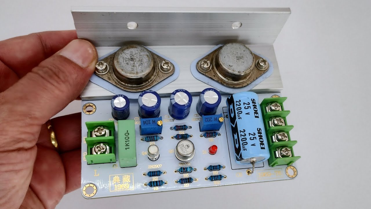 Amplificador JLH 1969 em kit - Montagem, ajuste e testes (amplificador classe A até 10W com 2N3055)