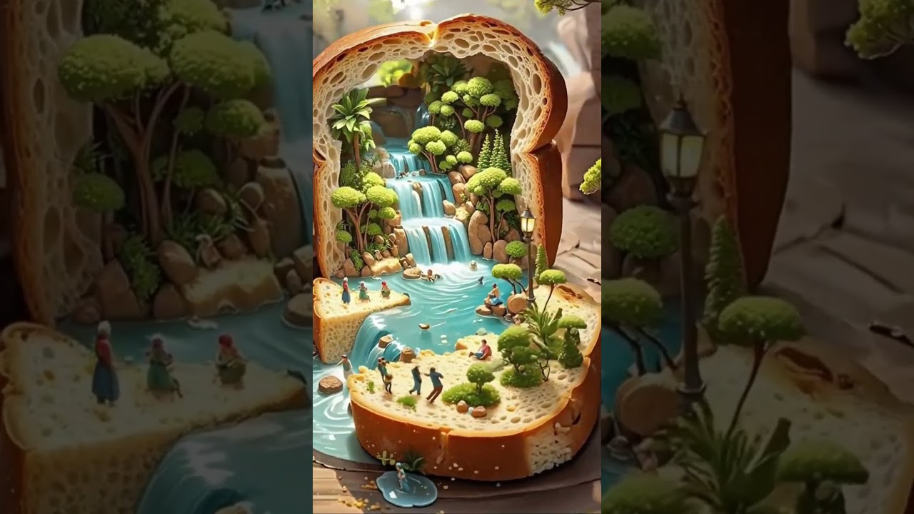 Microscopic small world #surreal scene #healing fairy tale #ytshorts #yt #ai