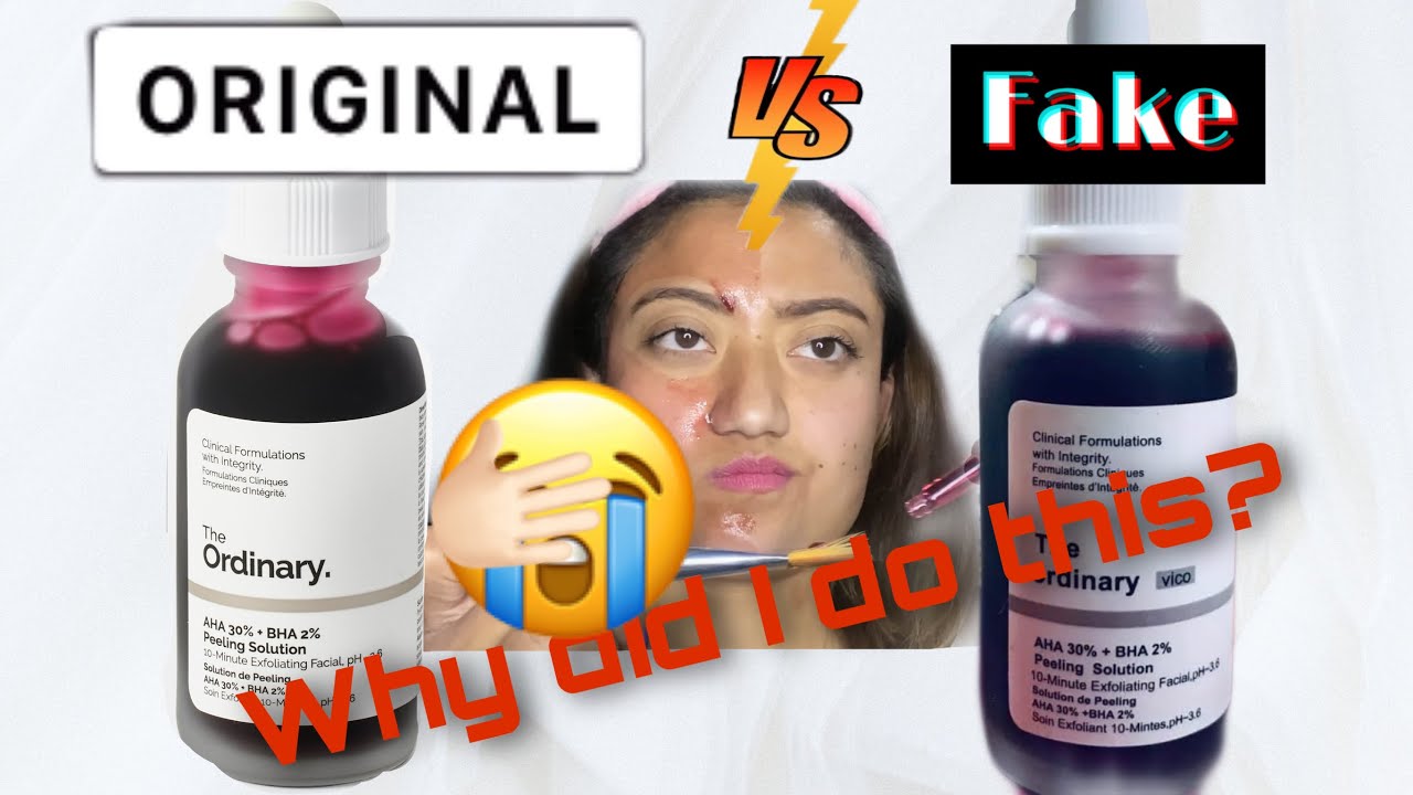 Ordinary AHA BHA peeling solution | ORIGINAL VS FAKE |deceim