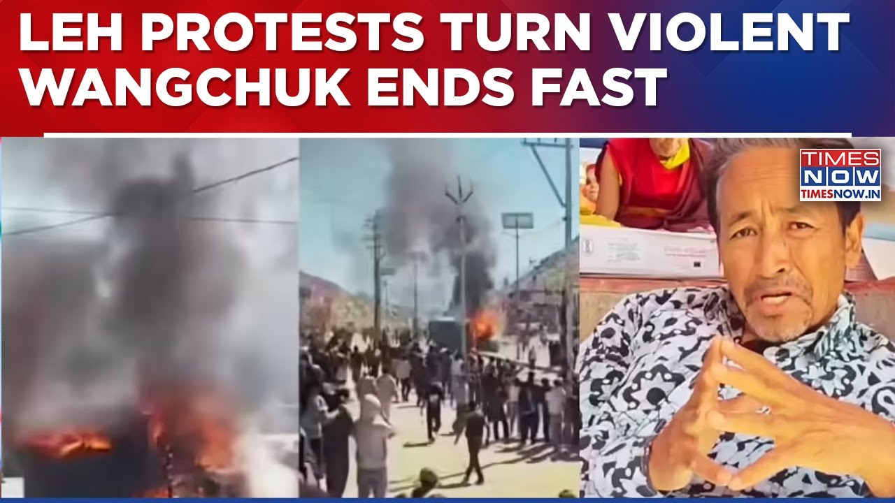 Ladakh Statehood Demand Protest: Sonam Wangchuk Breaks Fast After Stone Pelting & Violence;